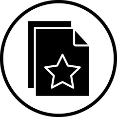 Obraz premium Favourite File Vector Icon Style