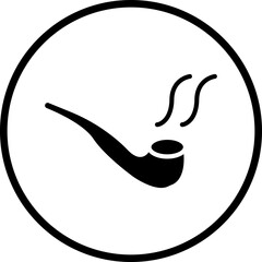 Smoking Pipe Vector Icon Style