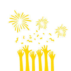 Hands Celebrating New Year
