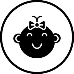Baby girl Vector Icon Style