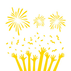 Hands Celebrating New Year