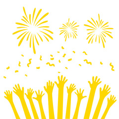 Hands Celebrating New Year