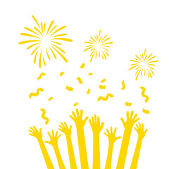 Hands Celebrating New Year