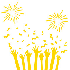 Hands Celebrating New Year
