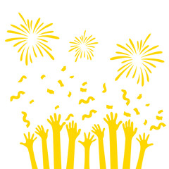 Hands Celebrating New Year