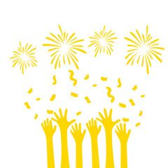 Hands Celebrating New Year