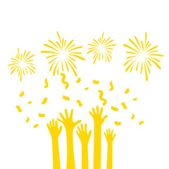 Hands Celebrating New Year