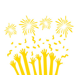 Hands Celebrating New Year