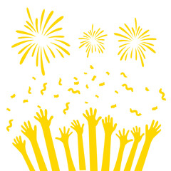 Hands Celebrating New Year