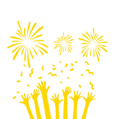 Hands Celebrating New Year