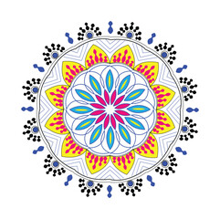 Flower style mandala design vector art