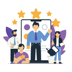 Business Team Presenting with Positive Feedback