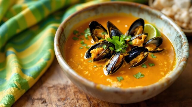 Caldo de Sururu - Spiced Mussel Soup with Lime and Cilantro (Bahian Cuisine)
