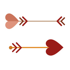 Valentine clipart. Valentines day clipart. Cute Valentine object in flat style. Hand draw vector illustration