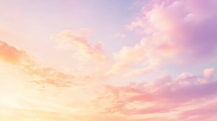 Obraz premium Pastel sunset sky with soft clouds. (1)