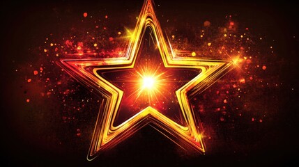 Fiery Starburst: A Glowing Celestial Design