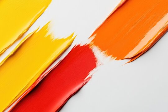 commercial photography for advertising campaign showcasing close-up of colorful paint strokes divided by bold diagonal