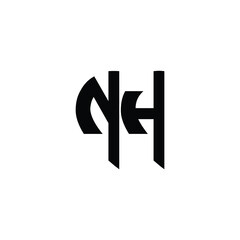NH monogram logo design letter text name symbol monochrome logotype alphabet character simple logo