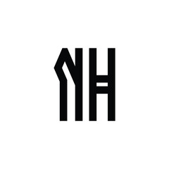 NH monogram logo design letter text name symbol monochrome logotype alphabet character simple logo