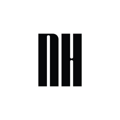 NH monogram logo design letter text name symbol monochrome logotype alphabet character simple logo