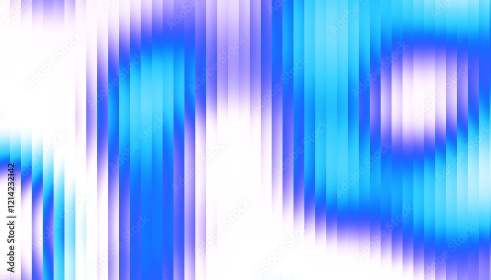 Poster Fractal Glass Gradient Texture. Reed vertical lines patterned glass, overlay with transparent background. Universal blue black background stylish gradient