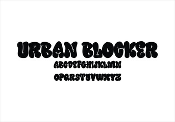 Urban Blocker font for logo and headline. Isolated vector typeset