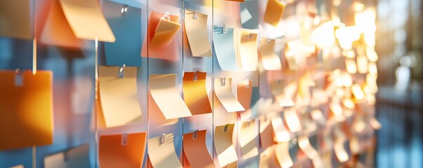 Community Manager Appreciation Day Concept. Colorful Sticky Notes on Glass Wall in Office Setting