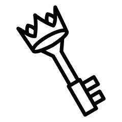 Royal Key Vector Design Icon Style
