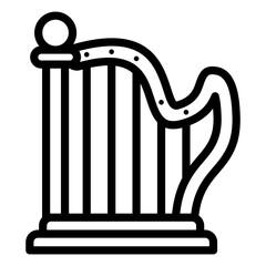 Royal Harp Vector Design Icon Style