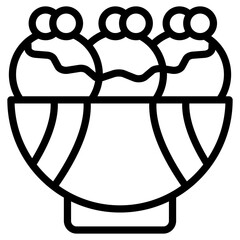 Banana Split Vector Design Icon Style