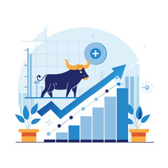 Bull Market Trend Financial Growth and Positive Investment Outlook