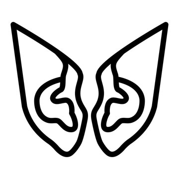 Elf Ears Vector Design Icon Style