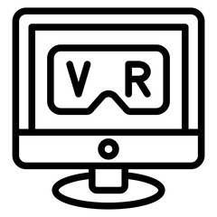 Virtual Reality Vector Design Icon Style