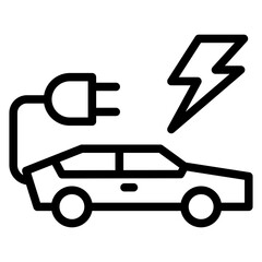Electric Car Vector Design Icon Style