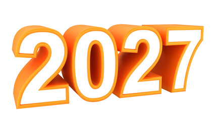 Realistic 2027 3d Text
