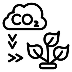 Carbon Offset Vector Design Icon Style