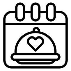 Dinner Date Vector Design Icon Style