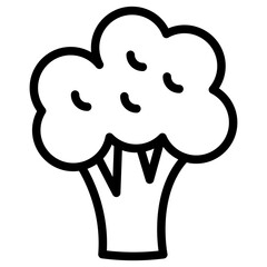 Broccoli Vector Design Icon Style