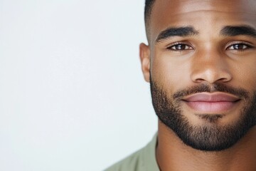 Obraz premium commercial photography for advertising campaign showcasing close-up of man with contrasting expressions joy and contemplation