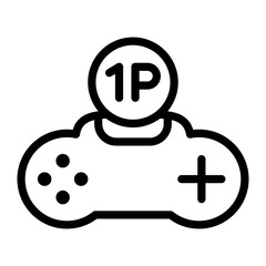 Single Player Vector Design Icon Style