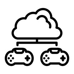 Cloud Gaming Vector Design Icon Style