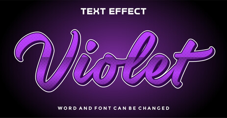 Violet editable text effect