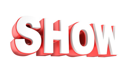 Realistic Show 3d Text