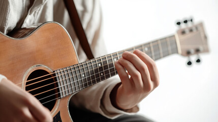 Child learning guitar techniques in masterclass setting for musical growth