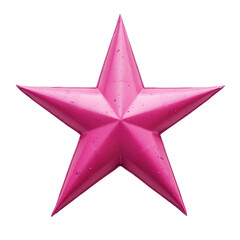 Obraz premium Pink color star isolated on transparent background