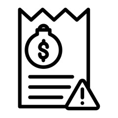 Overdue Payment Vector Design Icon Style