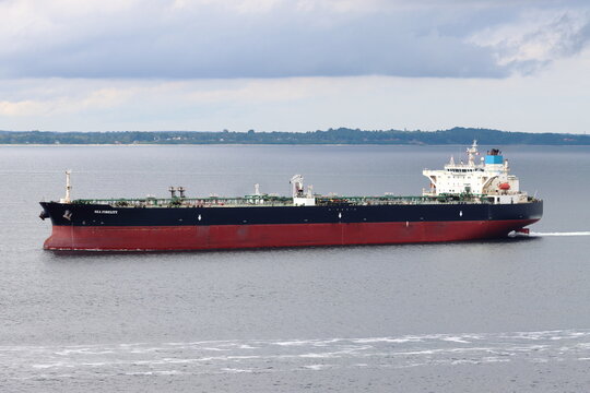  KOUSAI (previously named Sea Fidelity), a crude oil tanker built in 2005, flagged under  Sierra Leone, seen in the Baltic Sea, a transporter of Russian oil, on June 17th, 2024