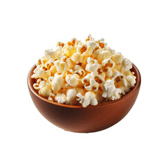 This image features a bowl filled with tasty homemade salted popcorn