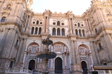 Fototapeta premium The Cathedral of Malaga in Renaissance architecture is a Roman Catholic Church in the city of Malaga in Andalusia in southern Spain