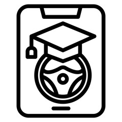 Driving School App Vector Design Icon Style